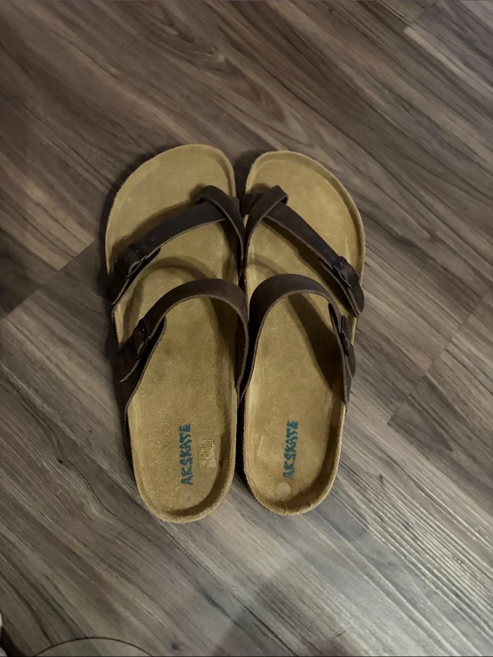 Men's Brown and Black Flip-Flop Sandals by AK Skate